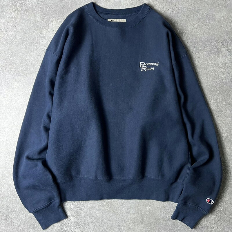 Rakuten - 00s Champion 企業 ロゴ 刺繍 プレミアム リバースウィーブ スウェット トレーナー XL / 00年代 オールド チャンピオン ネイビー 紺