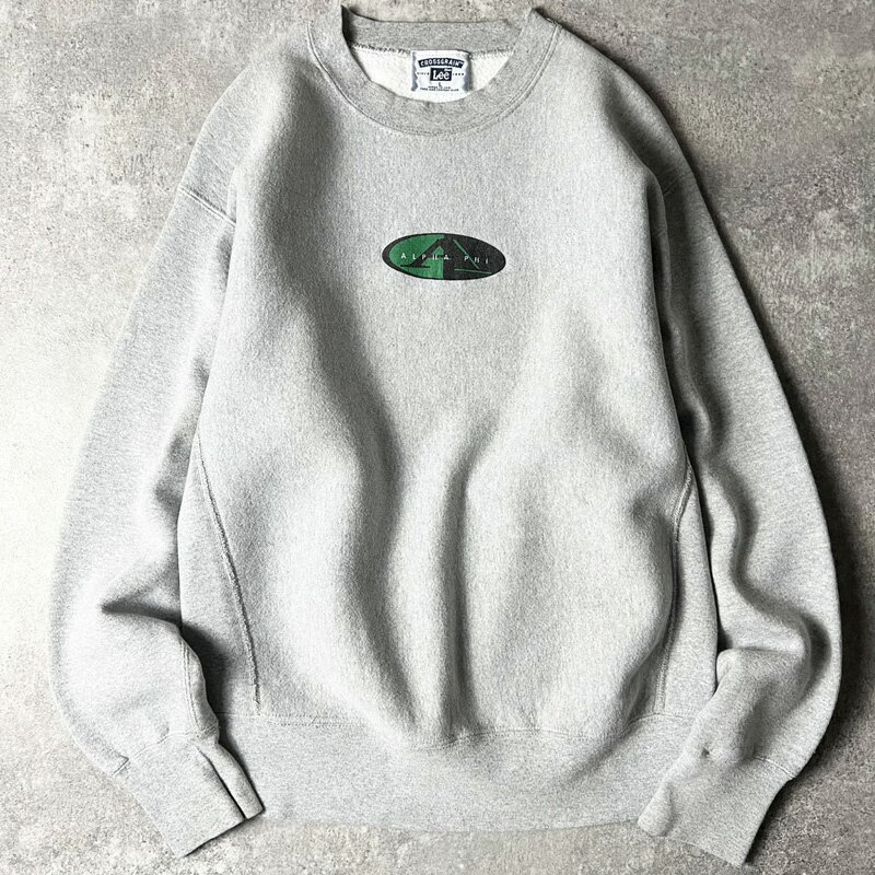 Rakuten - 90s USA製 Lee ロゴ プリント RWタイプ スウェット トレーナー L / 90年代 アメリカ製 オールド 霜降り グレー リバース