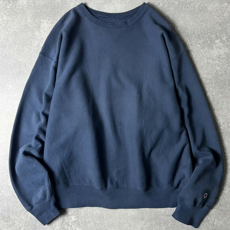 Rakuten - 雰囲気系 00s Champion 無地 プレミアム リバースウィーブ スウェット トレーナー XXL 目無し / 00年代 オールド チャンピオン ネイビー 紺