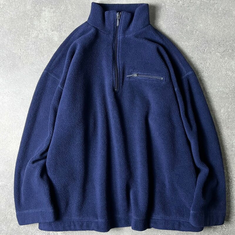 Rakuten - 00s BANANA REPUBLIC ハーフジップ フリース ジャケット M / 00年代 オールド バナナリパブリック ハイネック ネイビー 紺