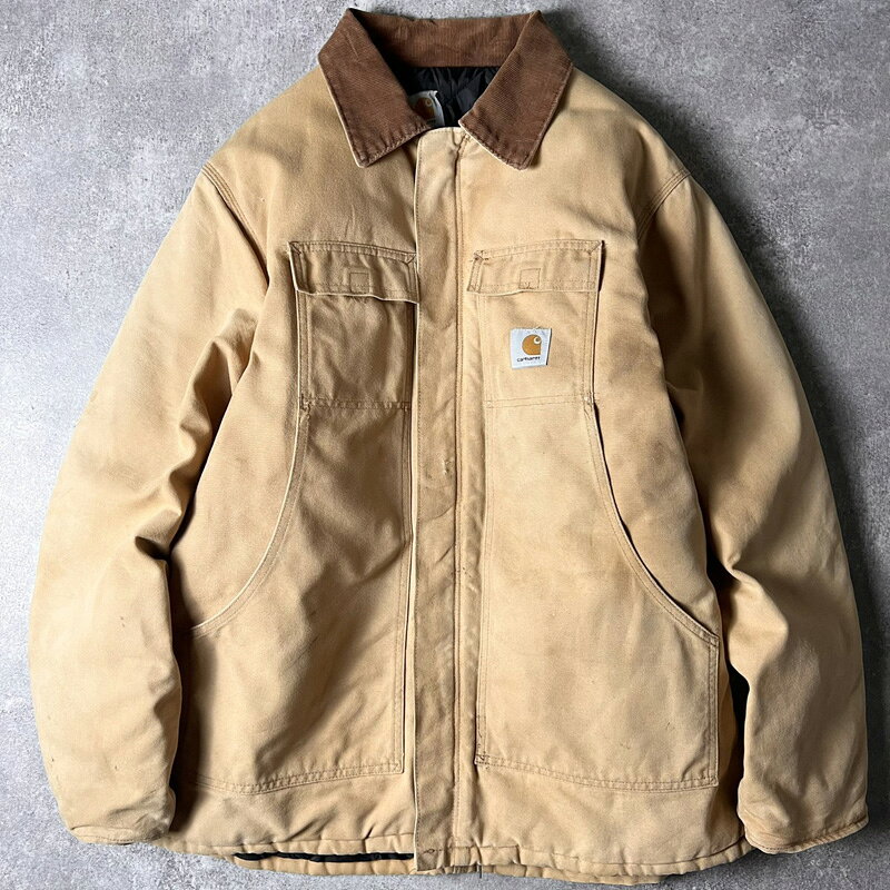 Rakuten - 雰囲気系 80s 90s USA製 Carhartt 中綿 キルティング ライナー ダック トラディショナル コート / 80年代 90年代 カーハート ジャケット ブラウン