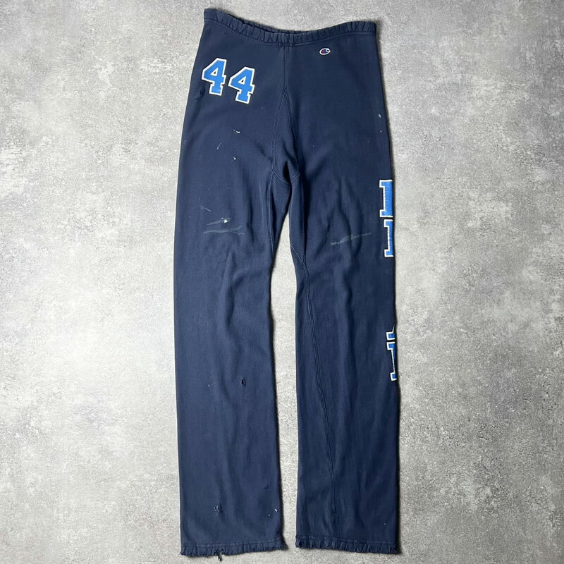Rakuten - 雰囲気系 80s USA製 Champion カレッジ プリント リバースウィーブ スウェット パンツ L / 80年代 アメリカ製 トリコ チャンピオン トレーナー 【中古】 古着 アメリカ古着 USED ユーズド 中古 VINTAGE US古着 アメカジ