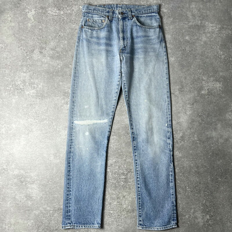 ヒゲ 80s USA製 Levis 505 0217 デニム パンツ 32 34 / 80年代 リーバイス ビンテージ アメリカ製 内股 シングル 黒カン 【中古】 古着 アメリカ古着 USED ユーズド 中古 VINTAGE US古着 アメカジ
