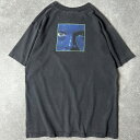 90s BLUE MAN 両面 プリント 半袖 Tシャツ M / 90年代 オールド ブラック 墨黒 黒 ブルーマン キャラクター パフォーマー 【中古】 古着 アメリカ古着 USED ユーズド 中古 VINTAGE US古着 アメカジ(4)