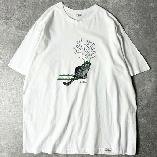 90s USA製 クリバンキャット イラスト プリント 半袖 Tシャツ XL / 90年代 アメリカ製 オールド シングル ステッチ 白 Crazy Shirt 【中古】 古着 アメリカ古着 USED ユーズド 中古 VINTAGE US古着 アメカジ 90s USA製 クリバンキャット イラスト プリント 半袖 Tシャツ XL / 90年代 アメリカ製 オールド シングル ステッチ 白 Crazy Shirt 【中古】 古着 アメリカ古着 USED ユーズド 中古 VINTAGE US古着 アメカジ