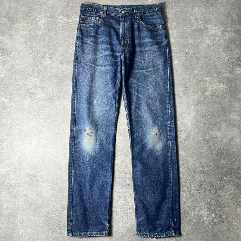 雰囲気系 90s Levis 505 0216 デニム パンツ 34 34 / 90年代 リーバイス オールド 濃紺 ペンキ ジーンズ テーパード 【中古】 古着 アメリカ古着 USED ユーズド 中古 VINTAGE US古着 アメカジ