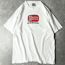 90s Necco 両面 企業物 ロゴ プリント 半袖 Tシャツ L / 90年代 オールド 企業 ホワイト 白 シングル ステッチ 【中古】 古着 アメリカ古着 USED ユーズド 中古 VINTAGE US古着 アメカジ