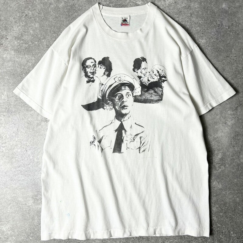 Rakuten - 90s USA製 FEARLESS FIFE プリント 半袖 Tシャツ XL / 90年代 アメリカ製 オールド シングル コメディ フィアレスファイフ オフィシャル 【中古】 古着 アメリカ古着 USED ユーズド 中古 VINTAGE US古着 アメカジ