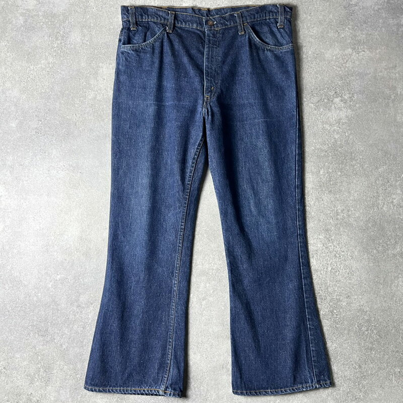 濃紺 80s Levis 646 0217 ベルボトム デニム パンツ 38 28 / 80年代 フレア リーバイス ビンテージ ジーンズ ジーパン 66後期
