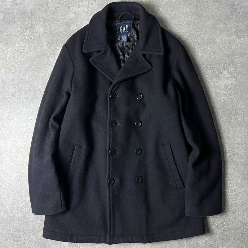 Rakuten - 90s GAP 中綿 キルティング ライナー ウール Pコート M / 90年代 オールド ギャップ ピーコート ネイビー 10ボタン