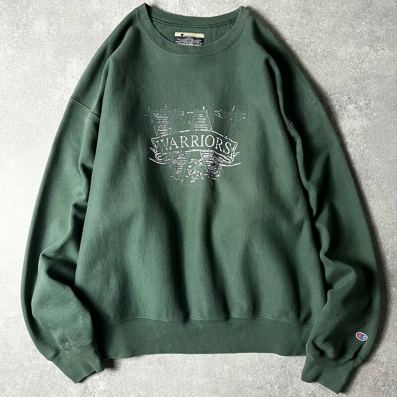 Rakuten - 00s Champion カレッジ プリント プレミアム リバースウィーブ スウェット トレーナー 3XL / 00年代 オールド チャンピオン グリーン