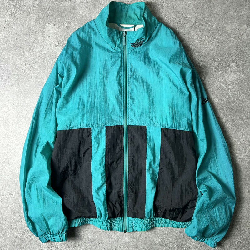 Rakuten - 90s adidas ライナー付き フルジップ ナイロン ジャケット L / 90年代 オールド アディダス トレフォイル ロゴ 3ストライプ