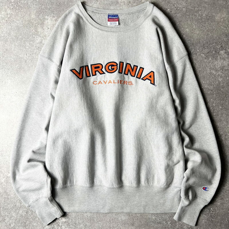 Rakuten - 00s Champion カレッジ パッチ 刺繍 リバースウィーブ スウェット トレーナー XXL / 00年代 メキシコ製 オールド チャンピオン 霜降り グレー 【中古】 古着 アメリカ古着 USED ユーズド 中古 VINTAGE US古着 アメカジ