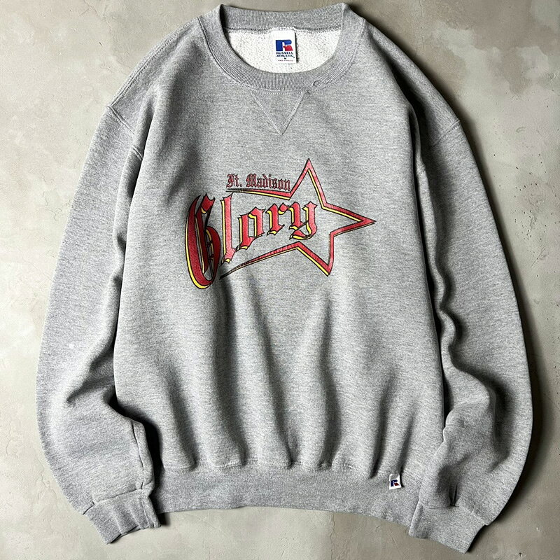 Rakuten - 90s RUSSELL ビッグ ロゴ プリント スウェット トレーナー M / 90年代 オールド ラッセル 霜降り グレー スエット 【中古】 古着 アメリカ古着 USED ユーズド 中古 VINTAGE US古着 アメカジ