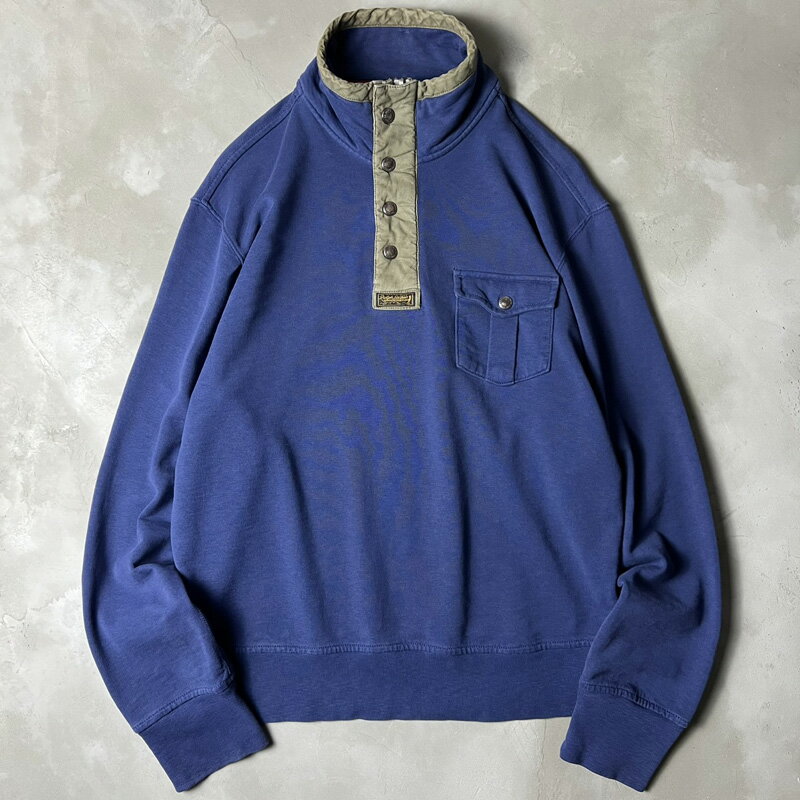 Rakuten - 90s POLO RALPH LAUREN プルオーバー スウェット トレーナー L / 90年代 ポロ ラルフローレン ハーフジップ スナップT ネイビー 紺 【中古】 古着 アメリカ古着 USED ユーズド 中古 VINTAGE US古着 アメカジ