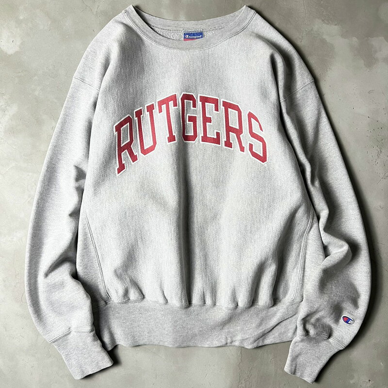 Rakuten - 00s Champion カレッジ プリント リバースウィーブ スウェット トレーナー L / 00年代 メキシコ製 オールド チャンピオン 霜降り グレー 【中古】 古着 アメリカ古着 USED ユーズド 中古 VINTAGE US古着 アメカジ