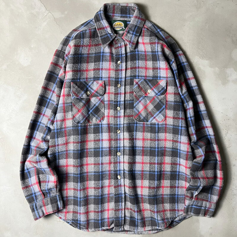 Rakuten - 90s USA製 Cabela's チェック 長袖 ヘビー フランネル シャツ L / 90年代 アメリカ製 オールド カベラス ネルシャツ マルチカラー 【中古】 古着 アメリカ古着 USED ユーズド 中古 VINTAGE US古着 アメカジ