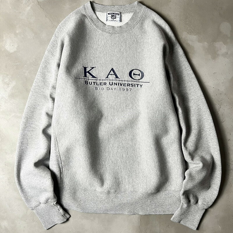 Rakuten - 90s USA製 Lee カレッジ プリント RWタイプ スウェット トレーナー XL / 90年代 アメリカ製 オールド 霜降り グレー リバース 【中古】 古着 アメリカ古着 USED ユーズド 中古 VINTAGE US古着 アメカジ