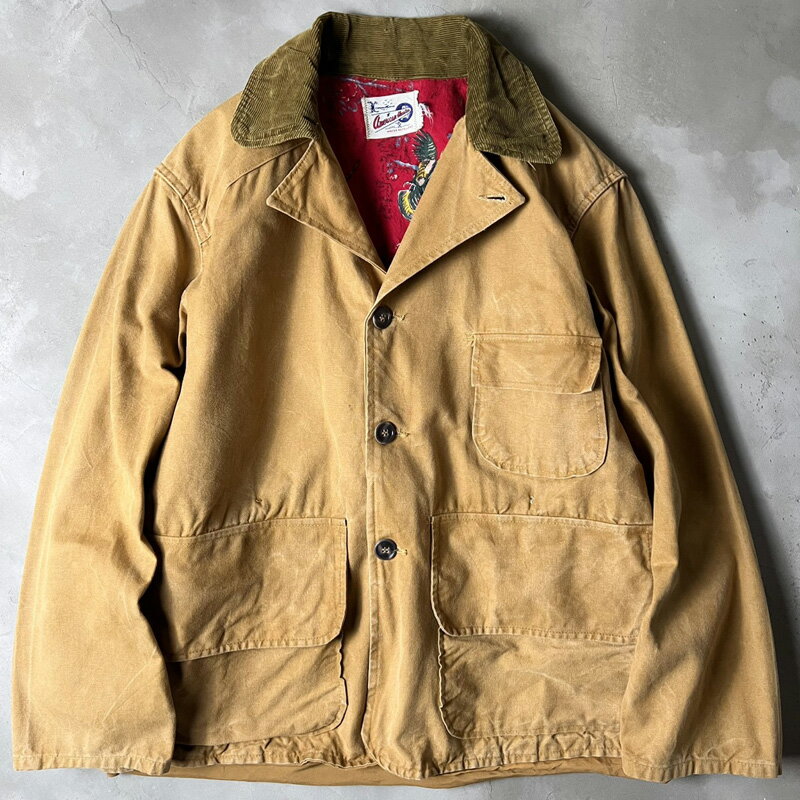 Rakuten - 70s American Hunter 総柄 ライナー コットン ダック ハンティング ジャケット / 70年代 ビンテージ ブラウン ジャンパー ワーク 【中古】 古着 アメリカ古着 USED ユーズド 中古 VINTAGE US古着 アメカジ