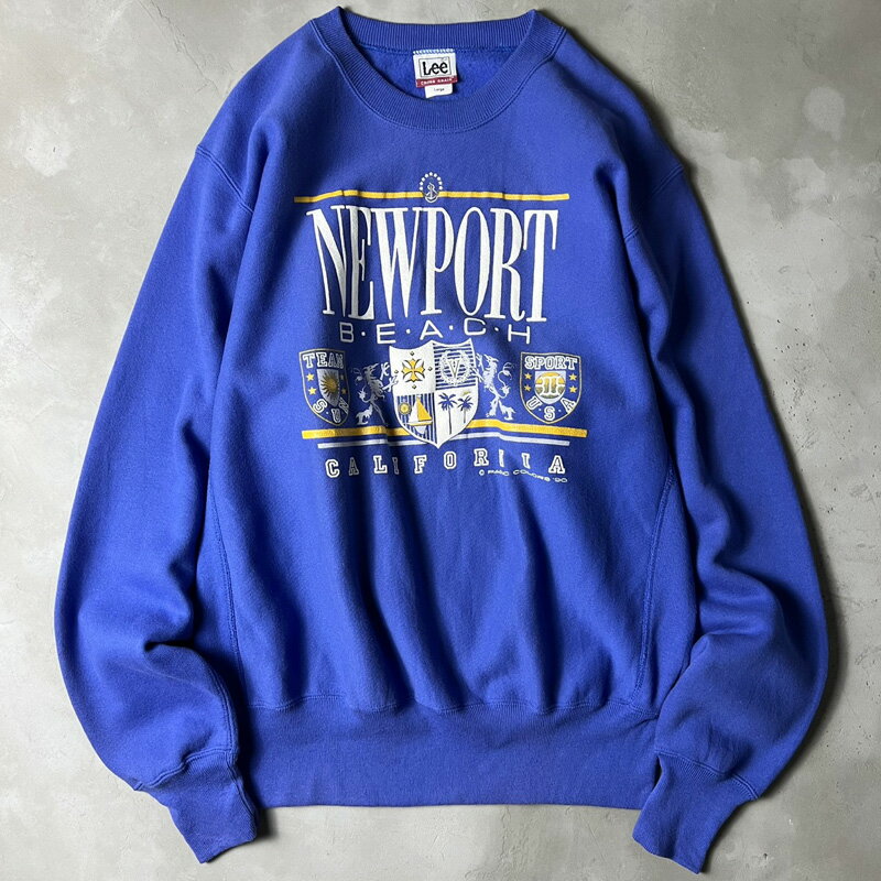 Rakuten - 90s USA製 Lee ロゴ 発泡 プリント RWタイプ スウェット トレーナー L / 90年代 アメリカ製 オールド ブルー 青 リバース 【中古】 古着 アメリカ古着 USED ユーズド 中古 VINTAGE US古着 アメカジ