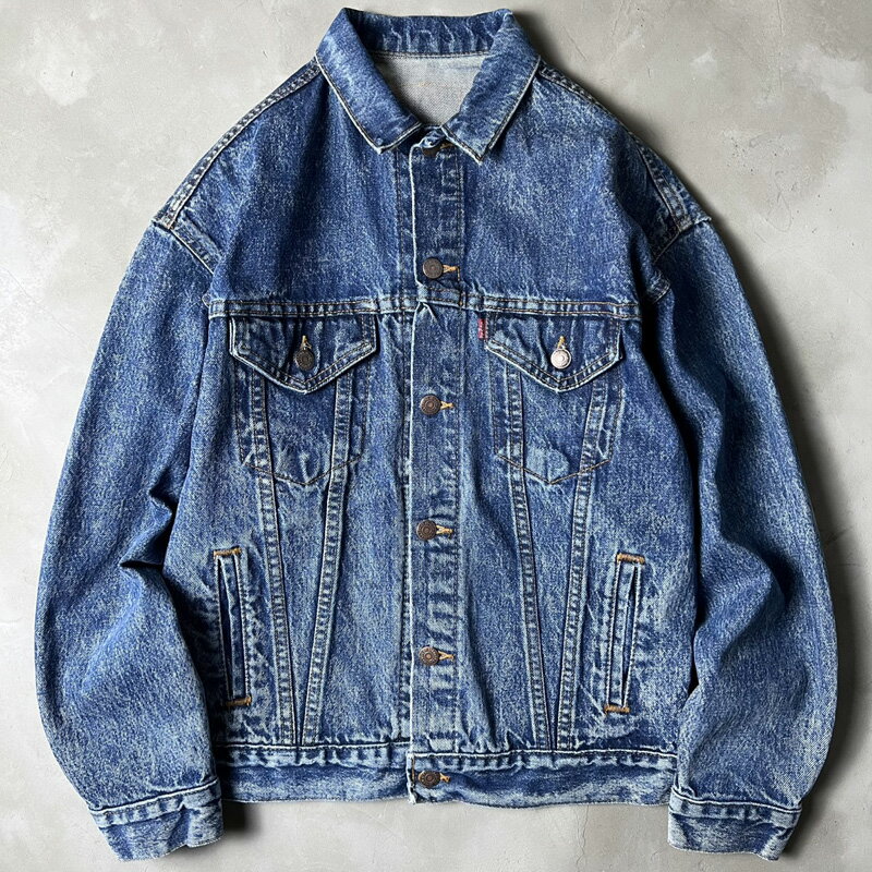 80s USA製 Levis 57508 ポケット付き デニム ジャケット L / 80年代 アメリカ製 リーバイス オールド ジージャン 70505 【中古】 古着 アメリカ古着 USED ユーズド 中古 VINTAGE US古着 アメカジ