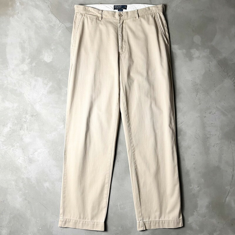 Rakuten - 90s POLO RALPH LAUREN ノータック コットン チノ パンツ 34 32 / 90年代 オールド ポロ ラルフローレン チノパン ポロチノ アーミー 【中古】 古着 アメリカ古着 USED ユーズド 中古 VINTAGE US古着 アメカジ