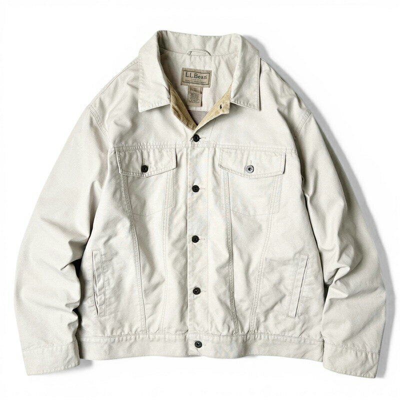 Rakuten - 00s LLBean ライナー付き コットン トラッカー ジャケット XL / 00年代 オールド LLビーン エルエルビーン ブルゾン ナチュラル 【中古】 古着 アメリカ古着 USED ユーズド 中古 VINTAGE US古着 アメカジ