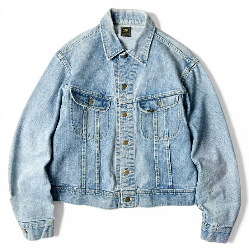 雰囲気系 70s USA製 Lee 101-J デニム ジャケット / 70年代 アメリカ製 ビンテージ 黒タグ トラッカー ジージャン 襤褸 【中古】 古着 アメリカ古着 USED ユーズド 中古 VINTAGE US古着 アメカジ