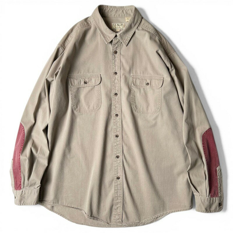 Rakuten - 80s USA製 LLBean 長袖 コットン シューティング シャツ XL / 80年代 アメリカ製 ビンテージ エルエルビーン LLビーン 2トーン 【中古】 古着 アメリカ古着 USED ユーズド 中古 VINTAGE US古着 アメカジ