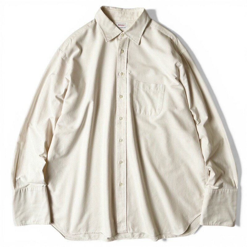 Rakuten - 60s USA製 INDIVIDUALIZED SHIRT ストライプ 長袖 コットン オックスフォード シャツ / 60年代 アメリカ製 ビンテージ adams 2トーン 【中古】 古着 アメリカ古着 USED ユーズド 中古 VINTAGE US古着 アメカジ