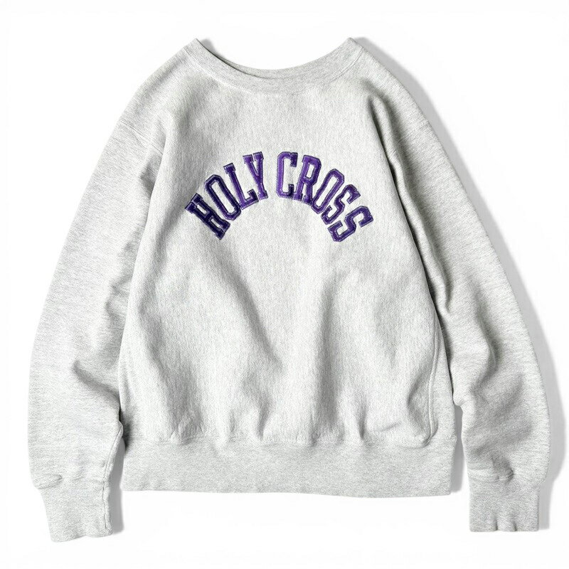 Rakuten - 90s USA製 Cotton Exchange カレッジ パッチ 刺繍 RWタイプ スウェット トレーナー M / 90年代 アメリカ製 リバース 霜降り グレー 【中古】 古着 アメリカ古着 USED ユーズド 中古 VINTAGE US古着 アメカジ