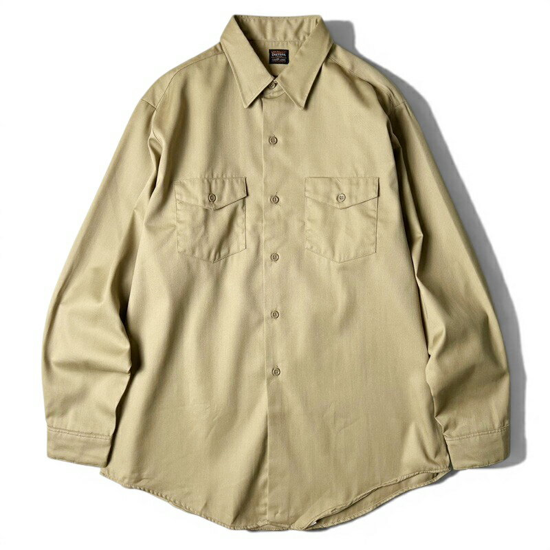 Rakuten - デッドストック 70s USA製 Lee CHETOPA ツイル 長袖 ワーク シャツ 17 / 70年代 アメリカ製 ビンテージ リー チェトパ カーキ NOS 【中古】 古着 アメリカ古着 USED ユーズド 中古 VINTAGE US古着 アメカジ