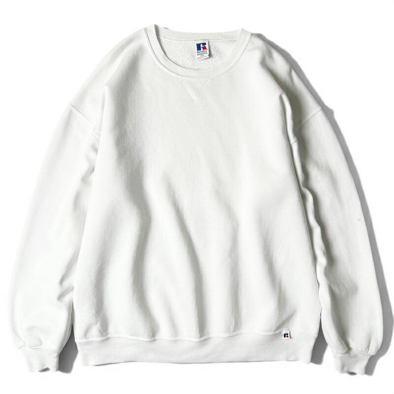 Rakuten - 90s USA製 RUSSELL 無地 前V スウェット トレーナー XXL / 90年代 アメリカ製 オールド ラッセル 裏起毛 ホワイト 白 スエット 【中古】 古着 アメリカ古着 USED ユーズド 中古 VINTAGE US古着 アメカジ