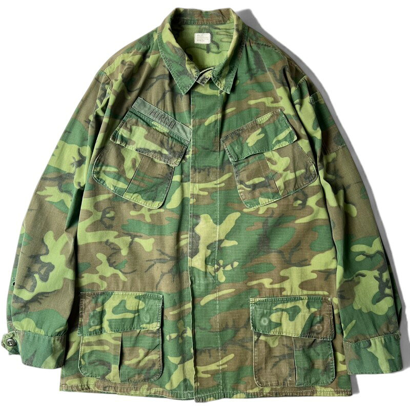 70年製実物 米軍リーフカモ ジャングルフ アティーグ 上下セット