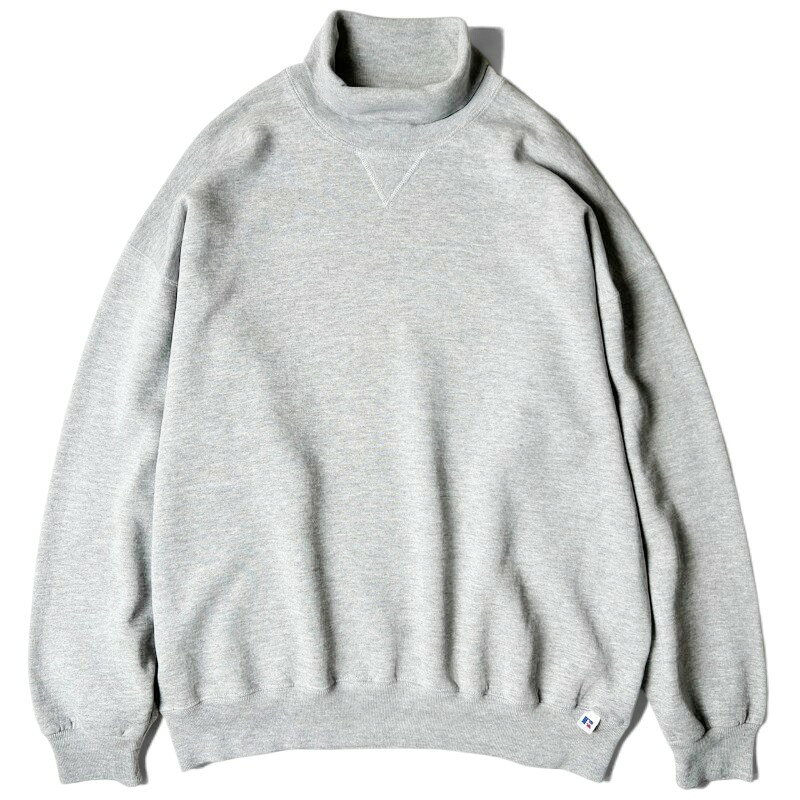90s USA製 RUSSELL 無地 前V タートルネック スウェット トレーナー XXL / 90年代 アメリカ製 オールド ラッセル グレー ハイネック 【中古】 古着 アメリカ古着 USED ユーズド 中古 VINTAGE US古着 アメカジ