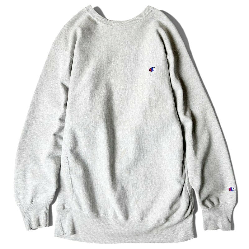 90s Champion リバースウィーブ スウェット トレーナー / 90年代 オールド チャンピオン 霜降り グレー ワンポイント ロゴ 刺繍 目あり 【中古】 古着 アメリカ古着 USED ユーズド 中古 VINTAGE US古着 アメカジ