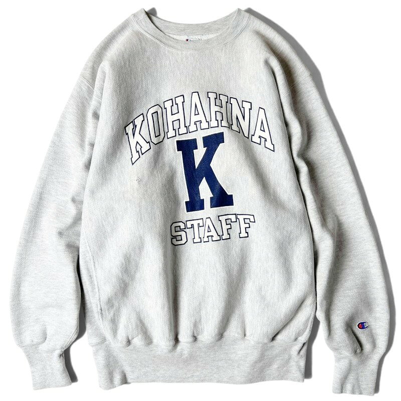 90s トリコタグ Champion 3段 カレッジ プリント リバースウィーブ スウェット トレーナー XL / 90年代 チャンピオン アメリカ製 グレー 【中古】 古着 アメリカ古着 USED ユーズド 中古 VINTAGE US古着 アメカジ