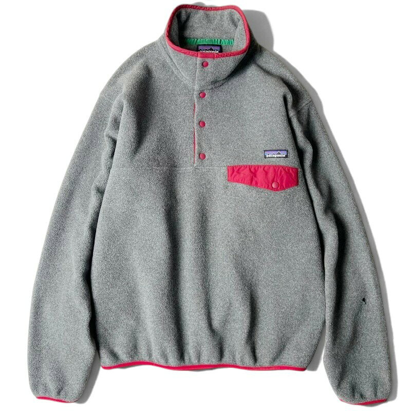 14年製 Patagonia スナップT プルオーバー フリース ジャケット S / パタゴニア ジャンパー ハイネック グレー レッド 【中古】 古着 アメリカ古着 USED ユーズド 中古 VINTAGE US古着 アメカジ