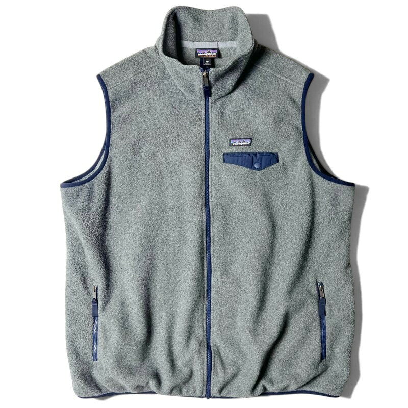 Patagonia ライトウェイト シンチラ スナップT フリース ベスト XXL / パタゴニア ハイネック グレー 無地 【中古】 古着 アメリカ古着 USED ユーズド 中古 VINTAGE US古着 アメカジ