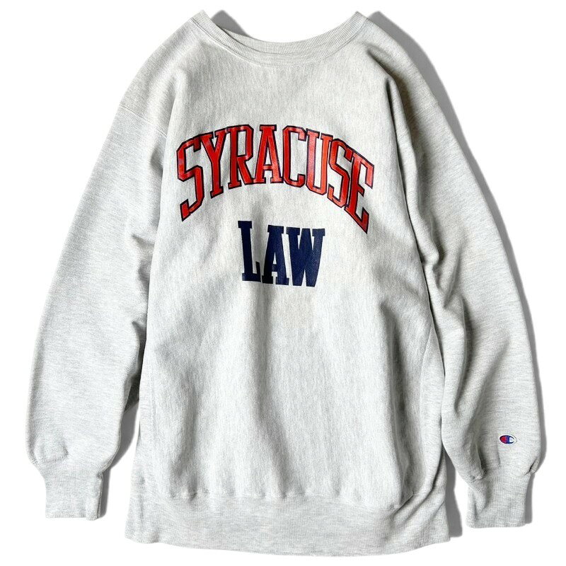 90s トリコタグ Champion 2段 カレッジ プリント リバースウィーブ スウェット トレーナー XXL / 90年代 チャンピオン アメリカ製 グレー 【中古】 古着 アメリカ古着 USED ユーズド 中古 VINTAGE US古着 アメカジ
