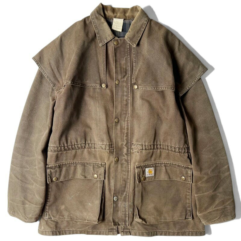 80s 90s USA製 Carhartt アンブレラケープ ダック コート L / 80年代 90年代 アメリカ製 ビンテージ カーハート ジャケット ブランケット ライナー 【中古】 古着 アメリカ古着 USED ユーズド 中古 VINTAGE US古着 アメカジ