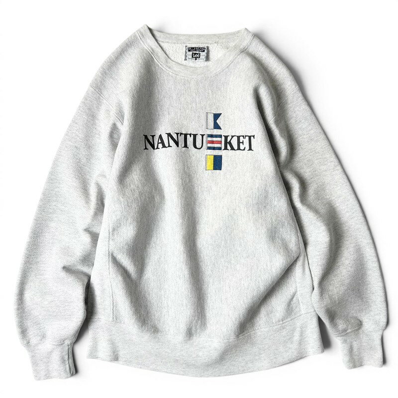Rakuten - 90s USA製 Lee ナンタケット プリント RWタイプ スウェット トレーナー L / 90年代 アメリカ製 オールド グレー リバース スーベニア 【中古】 古着 アメリカ古着 USED ユーズド 中古 VINTAGE US古着 アメカジ