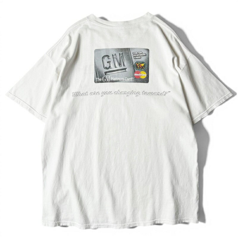 Rakuten - 雰囲気系 90s The GM Card 企業物 両面 プリント 半袖 Tシャツ XL / 90年代 アメリカ製 オールド 企業 クレジットカード 【中古】 古着 アメリカ古着 USED ユーズド 中古 VINTAGE US古着 アメカジ