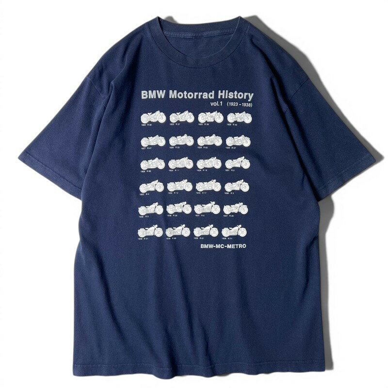 Rakuten - BMW 企業物 バイク 両面 プリント 半袖 Tシャツ / 企業 ネイビー 紺 プロモーション 【中古】 古着 アメリカ古着 USED ユーズド 中古 VINTAGE US古着 アメカジ