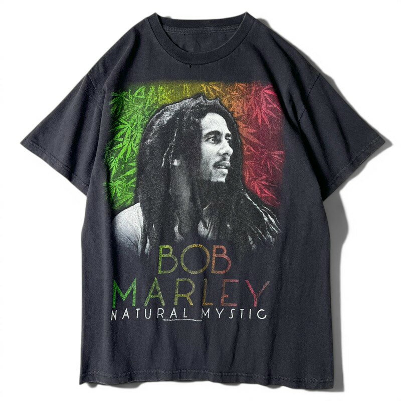 00s 2008 Natural Mystic ボブマーリー プリント 半袖 Tシャツ / 00年代 オールド BOB MARLEY 黒 ブラック レゲエ ラスタカラー 【中古】 古着 アメリカ古着 USED ユーズド 中古 VINTAGE US古着 アメカジ