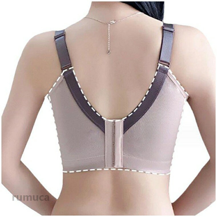 Brassieres - 胸を小さく見せる ブラジャー 大きいサイズ 脇高 ブラ ノンワイヤー 補正下着 薄型パッド レース リボン 脇肉 補正ブラ グラマー スリム 谷間