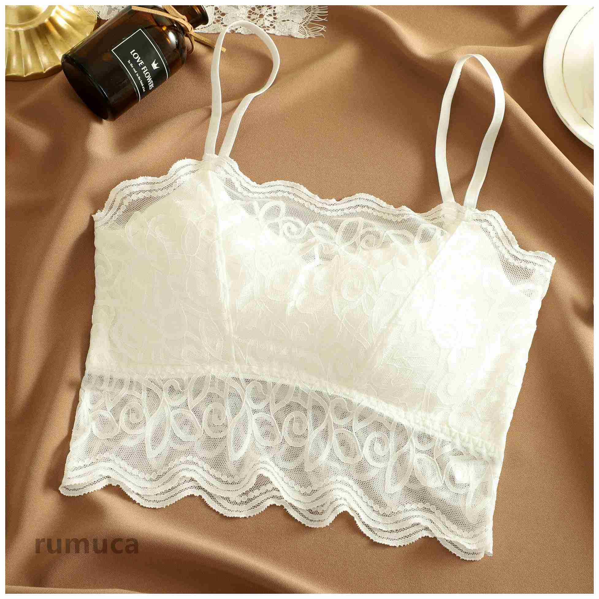 乐天商城 - レース ブラジャー ノンワイヤーブラ 花柄レース 可愛い 小さく見せる レディース 下着 インナー ナイトブラ ソフトブラ 楽ちん 女性下着