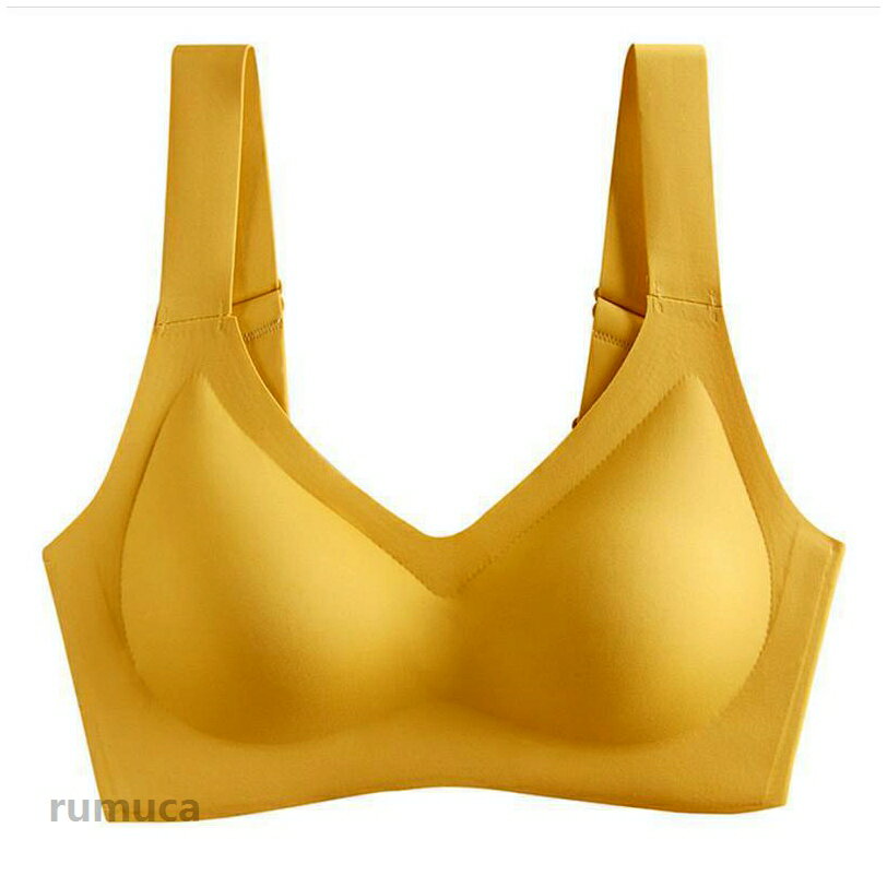 Rakuten - ナイトブラ ブラジャー ノンワイヤー 脇高 シームレス スポーツブラ 育乳 谷間 盛れる 補正ブラ 補整下着 脇スッキリ 無地 シンプル 脇肉 美胸