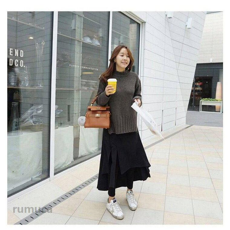 Rumucaの裏起毛 楽 シンプル 膝下 レディース スカートレギンス 大きいサイズ フレアスカート 体型カバー ボアパンツ 裏起毛 無地 ストレッチ 防寒 起毛｜アングル3