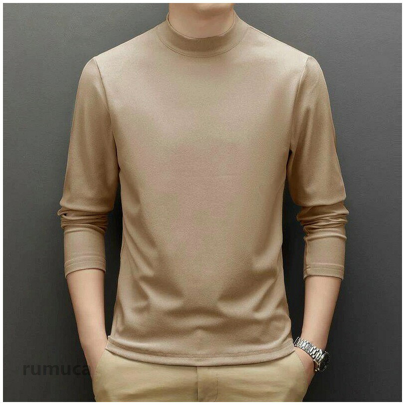 2枚セット！カットソー 無地 冬 ストレッチ モックネック ロングTシャツ 長袖 裏起毛 ハイネック Tシャツ スリム タートルネック インナー ロンT 春 メンズ 両面起毛 秋 大きいサイズ 2枚セット！カットソー 無地 冬 ストレッチ モックメーカー希望小売価格はメーカーカタログに基づいて掲載しています